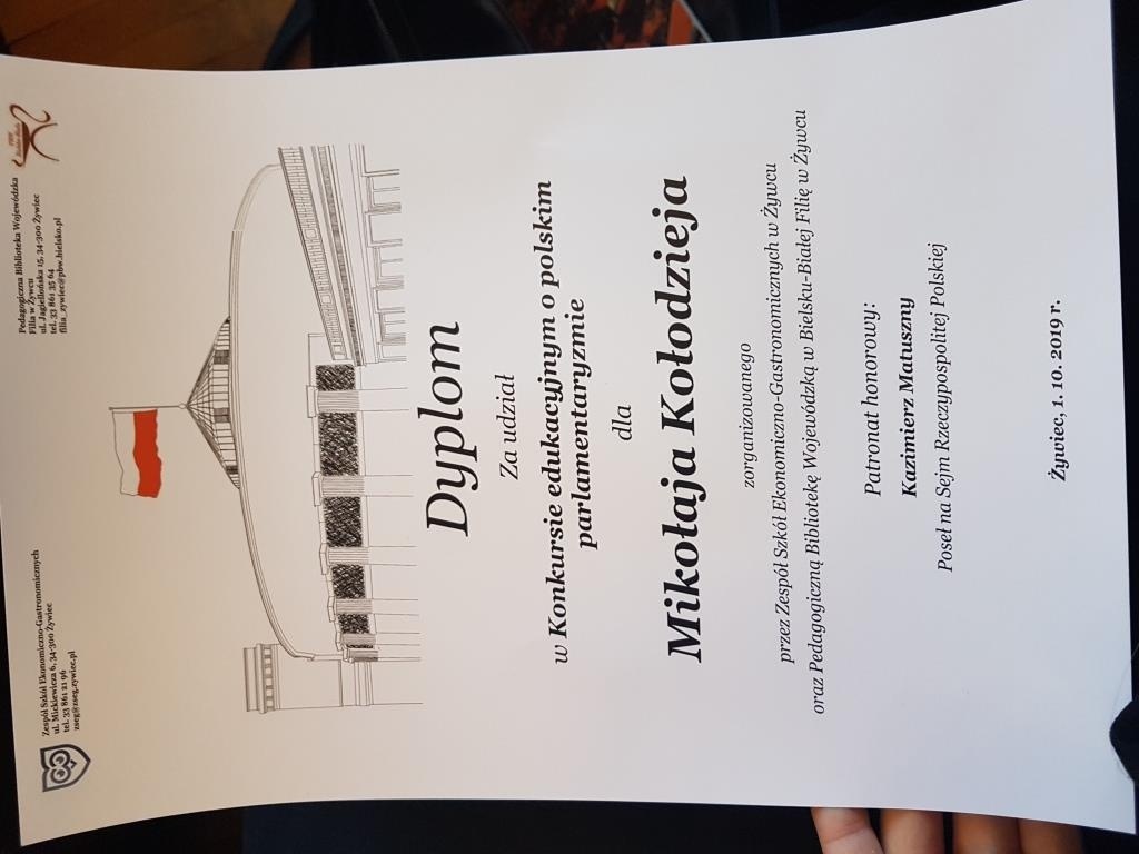 Konkurs wiedzy o „polskim parlamentaryzmie”