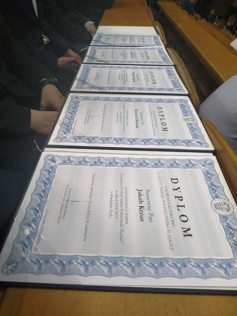 Złoty Indeks Politechniki Śląskiej 2019